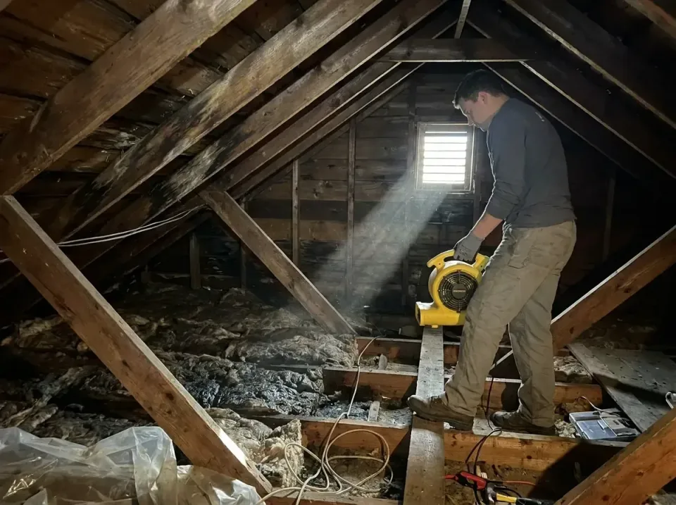 attic-water-damage-drying-proc-007 — frequently asked questions, Emergency Water Extraction & 24/7 Flood Response in Lowes I…